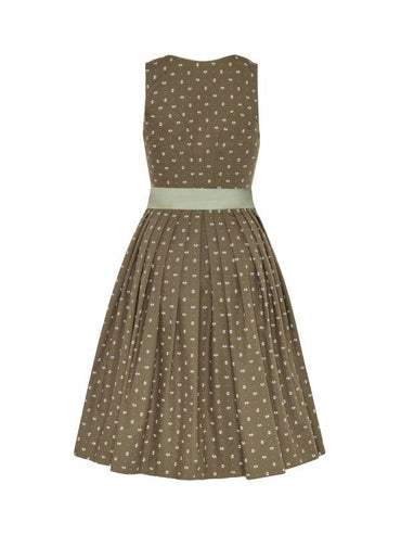 Berwin Long Dirndl 2pcs. 70cm "Verena" olive (size 46)
