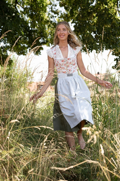 Berwin Long Dirndl 2pcs. 70cm "Ana" floral ( Size 40) closeout