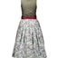 Dirndl with paisley skirt and frog mouth