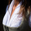 Dirndl with paisley skirt and frog mouth