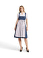 Berwin Long Dirndl 2pcs. 70cm "Bella" blue/floral