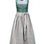 Blue print dirndl with herringbone skirt