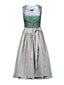 Blue print dirndl with herringbone skirt