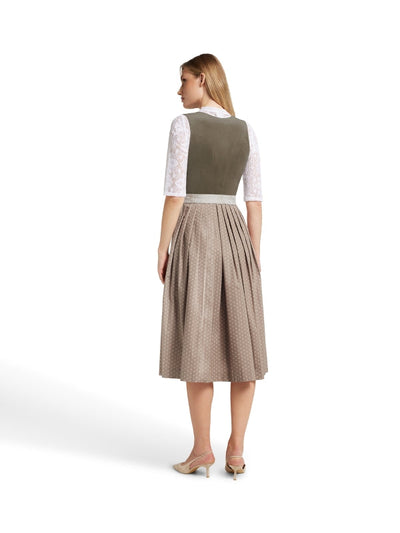 Berwin Velvet Dirndl 2pcs. 80cm "Heike" beige