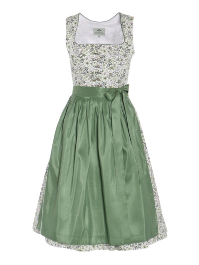 Berwin Long Dirndl 2pcs. 70cm "Anna" green (size 34,36,38,42)