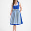 Berwin Long Dirndl 2pcs. 70cm "Marga" blue