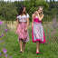Berwin Long Dirndl 2pcs. 70cm "Marga" red