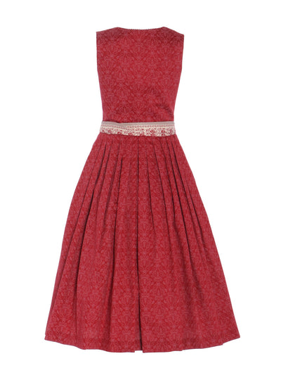 Cotton dirndl with jacquard apron