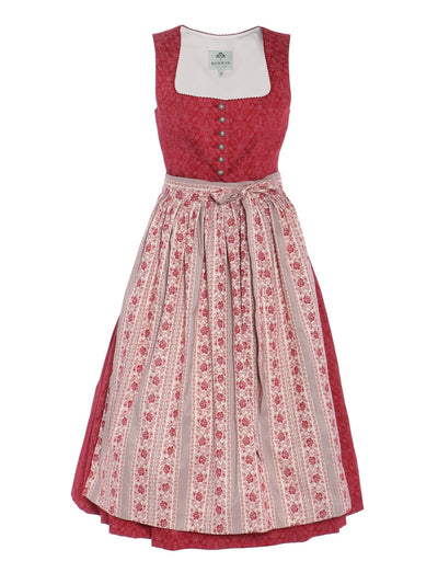 Cotton dirndl with jacquard apron