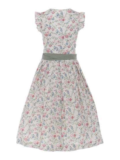 Berwin Long Dirndl 2pcs. 75cm "Laura" pink/green