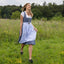 Berwin Long Dirndl 2pcs. 70cm "Helma" blue