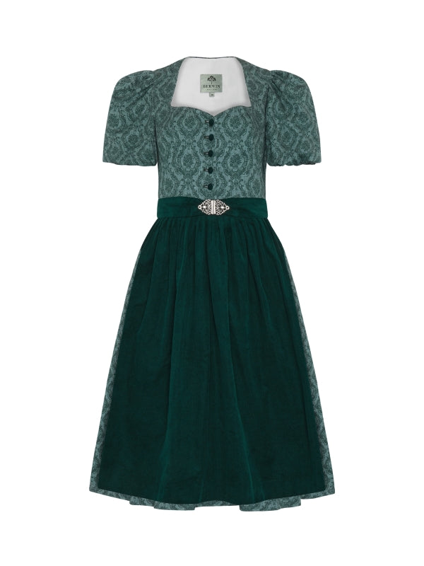 Berwin & Wolff Maxi Dirndl 2pcs. 75cm "Liesl" Green