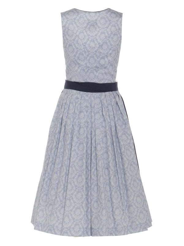 Berwin Long Dirndl 2pcs. 75cm "Christa" blue