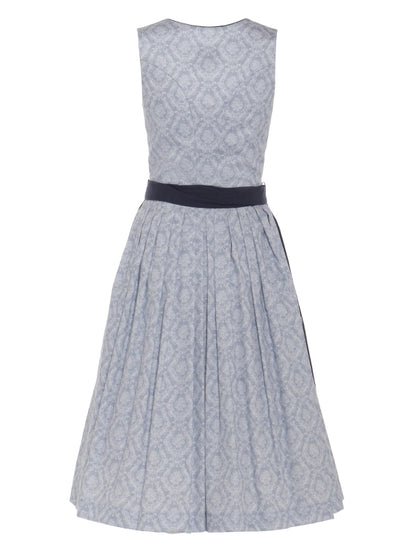 Berwin Long Dirndl 2pcs. 75cm "Christa" blue
