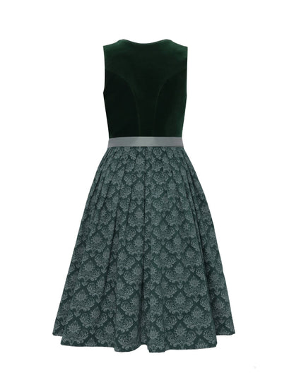 Berwin Velvet Dirndl 2pcs. 75cm "Grace" Green