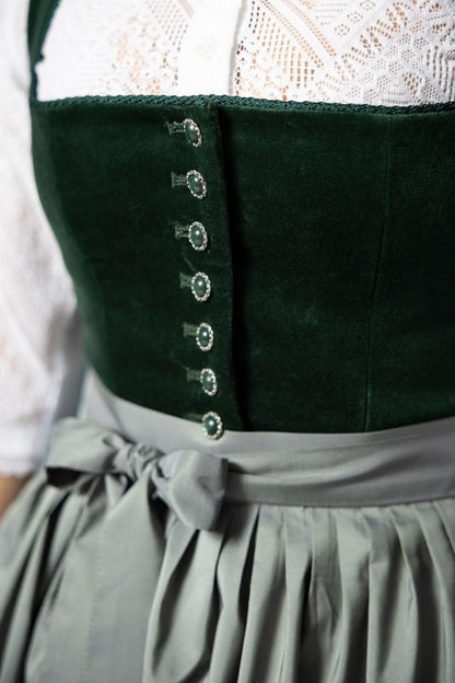 Berwin Velvet Dirndl 2pcs. 75cm "Grace" Green