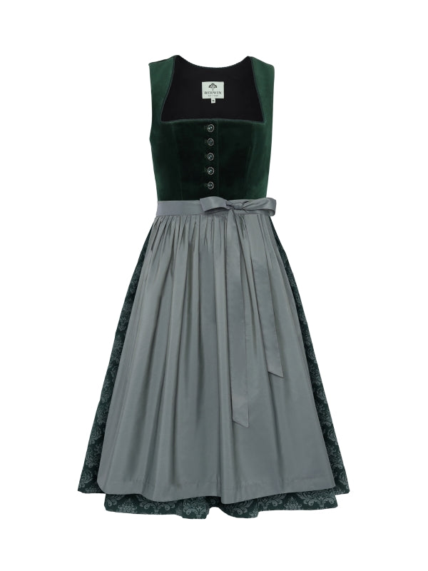Berwin Velvet Dirndl 2pcs. 75cm "Grace" Green