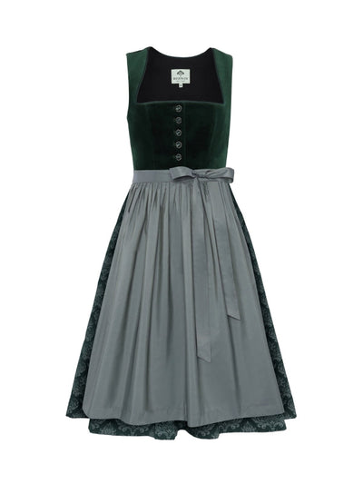 Berwin Velvet Dirndl 2pcs. 75cm "Grace" Green