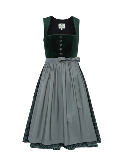 Berwin Velvet Dirndl 2pcs. 75cm "Grace" Green