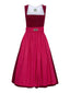 Berwin Corduroy Dirndl 2pcs. 80cm "Renate" red