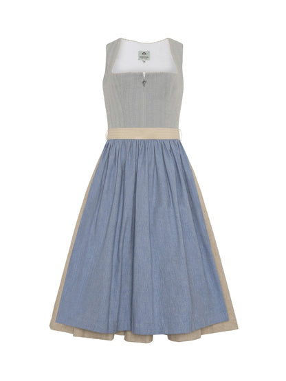 Berwin Maxi Dirndl 2pcs. 80cm "Melissa" light blue
