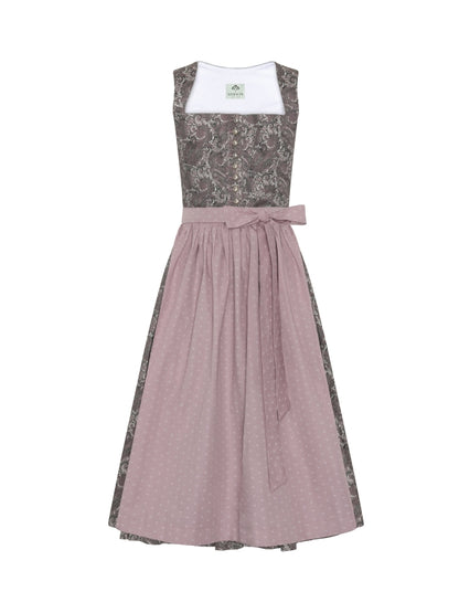 Berwin Long Dirndl 2pcs. 75cm "Mathilde" old rose