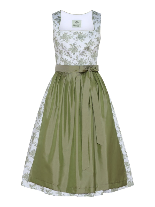 Berwin Long Dirndl 2pcs. 75cm "Petal" green