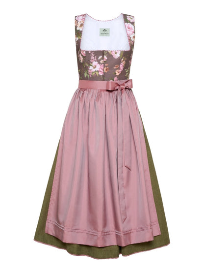 Berwin Maxi Dirndl 2pcs. 80cm "Lisa" brown/green
