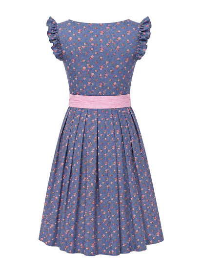 Berwin dirndl Trudi navy blue dress without apron