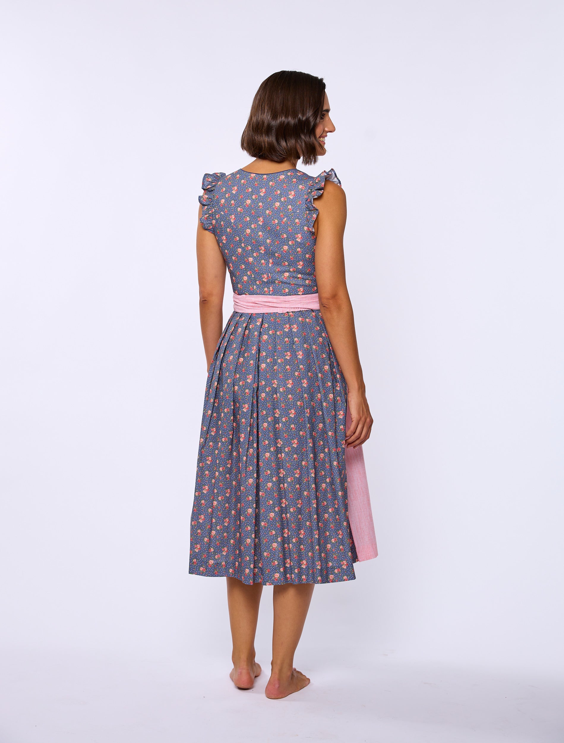 Berwin dirndl Trudi navy blue side view