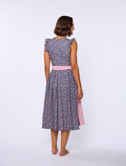 Berwin dirndl Trudi navy blue side view