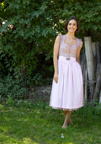 Berwin dirndl Ulla taupe on model