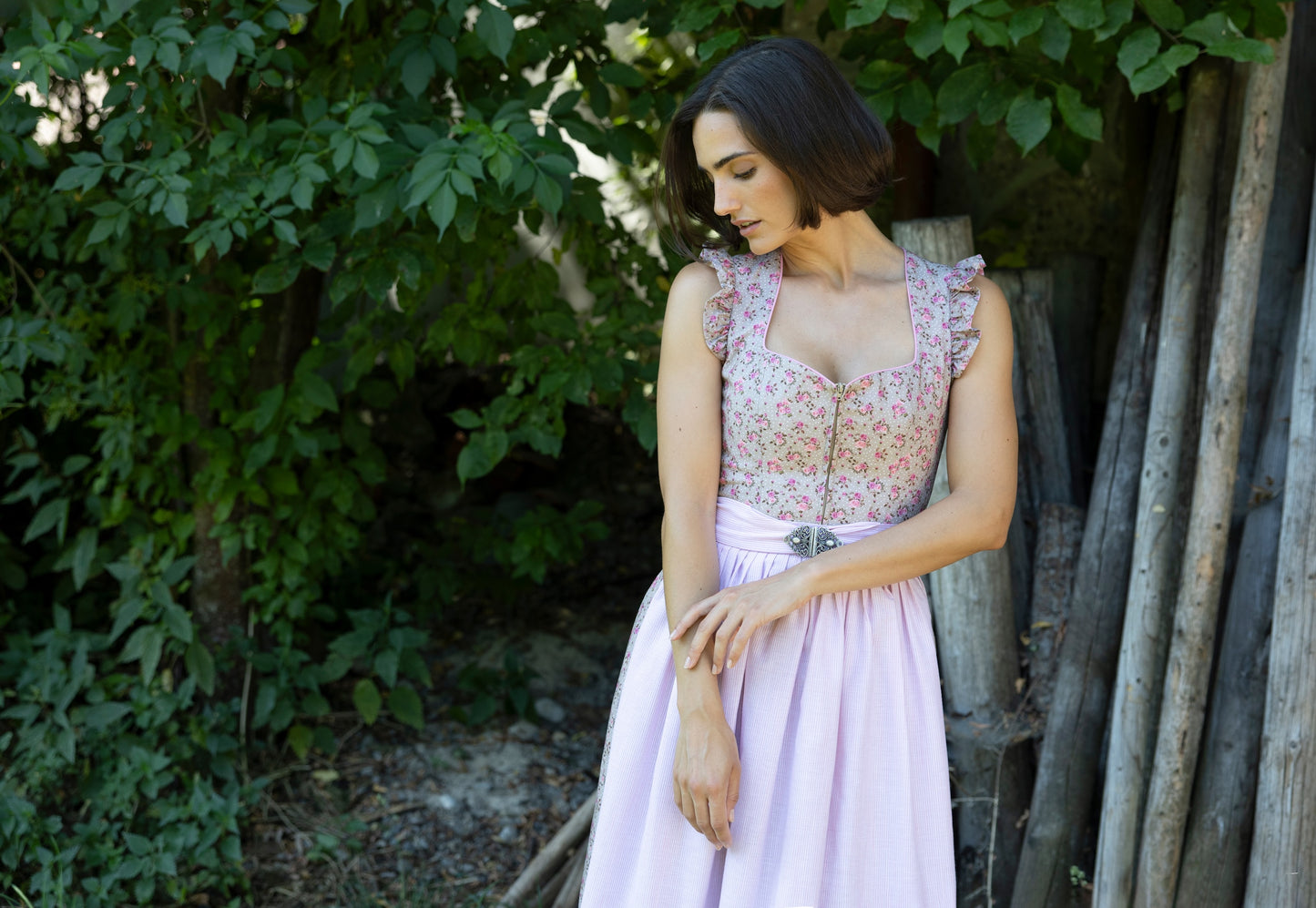 Berwin dirndl Ulla taupe side view