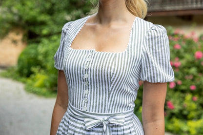 Berwin Maxi Dirndl 2pcs. 80cm "Kara" stripes