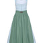 Berwin Long Dirndl 2pcs. 75cm "Terresa" blue/green