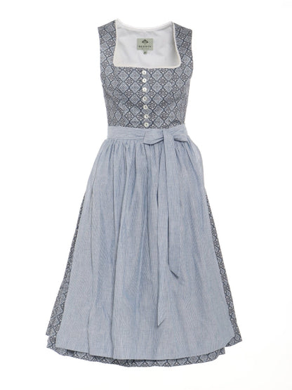 Berwin Long Dirndl 2pcs. 75cm "Lina" blue