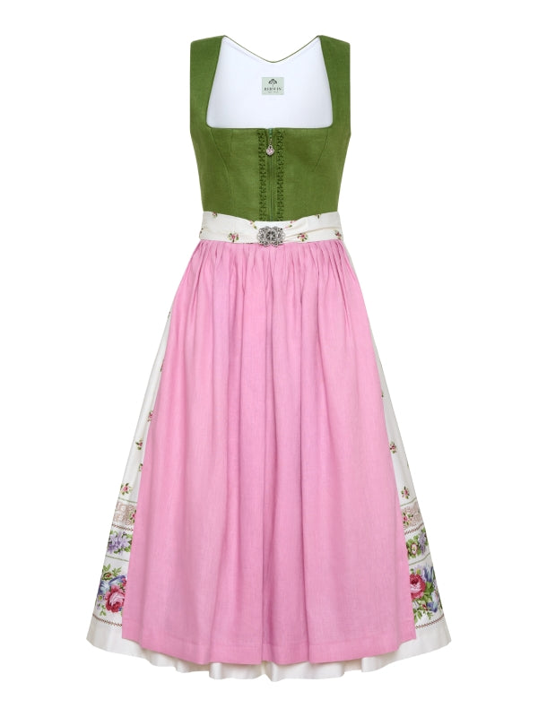 Berwin Maxi Dirndl 2pcs. 80cm "Maria" green/white (low stock)