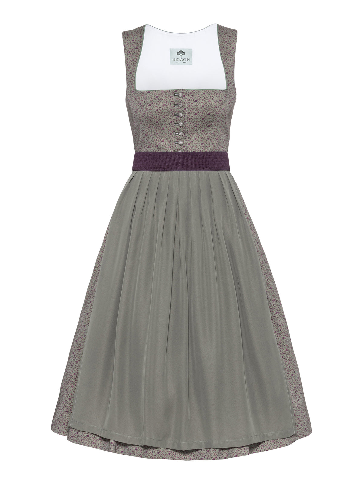 Berwin Long Dirndl 75cm Vroni olive green — front