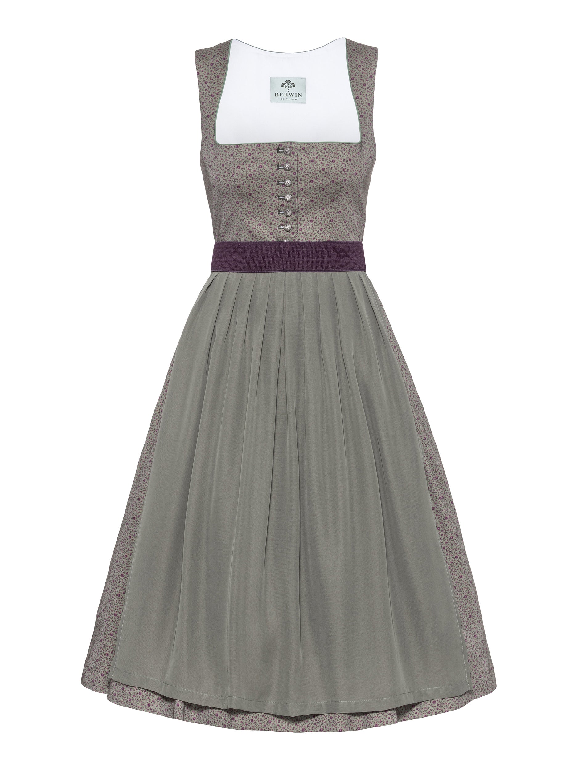Berwin Long Dirndl 75cm Vroni olive green — front