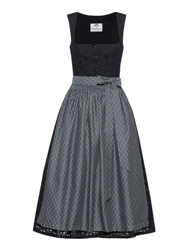 Berwin Maxi Dirndl 80cm Bettina black — front