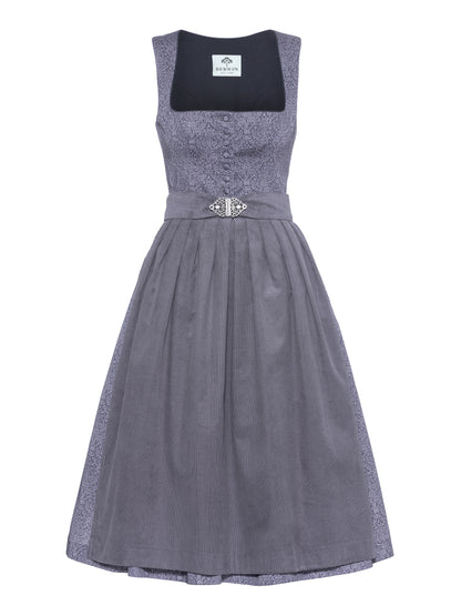 Berwin Long Dirndl 75cm Ute anthracite — front