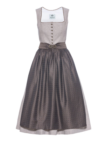 Berwin Maxi Dirndl 80cm Thekla taupe — front