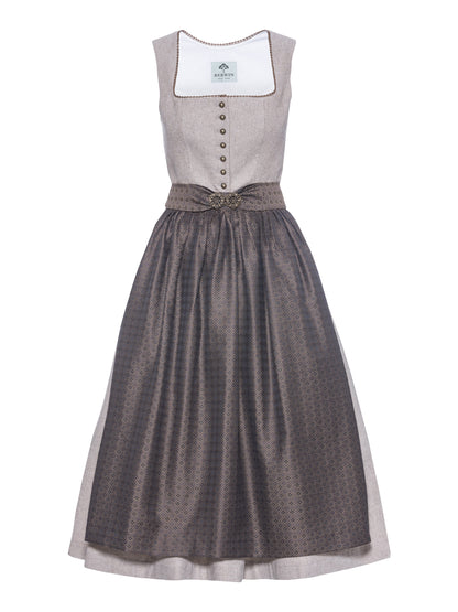 Berwin Maxi Dirndl 80cm Thekla taupe — front