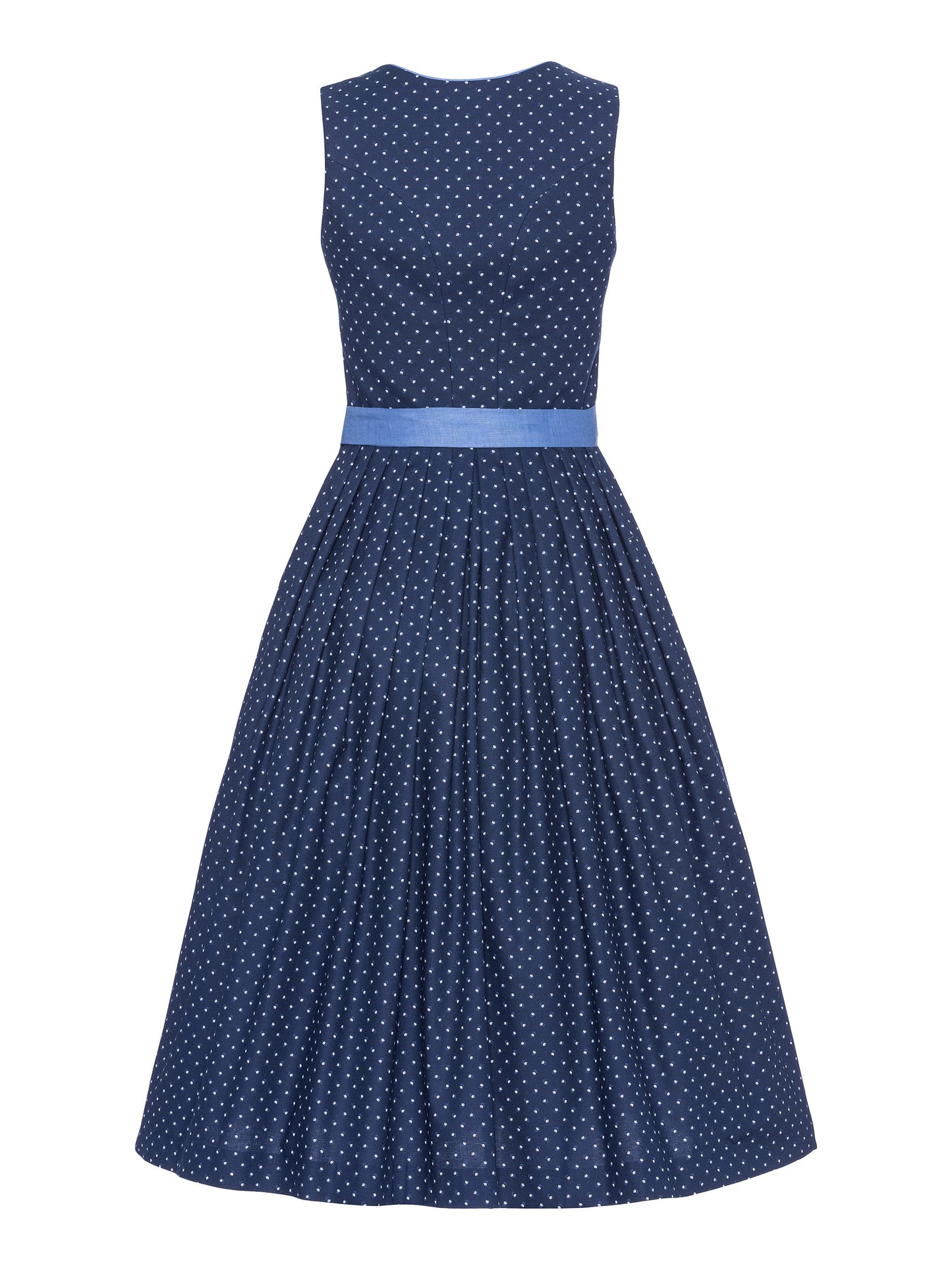 Berwin Maxi Dirndl 80cm Erika navy blue — back