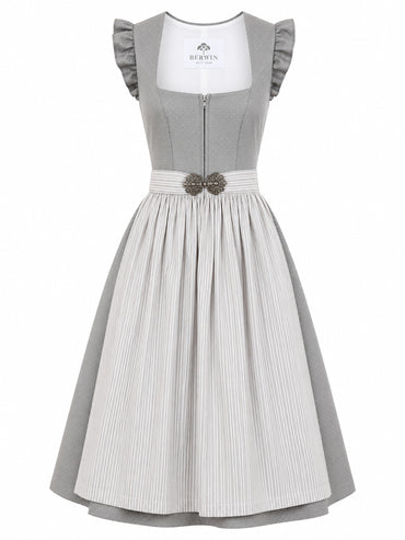 Berwin dirndl Silke silver-grey front