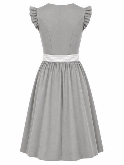 Berwin dirndl Silke silver-grey dress without apron
