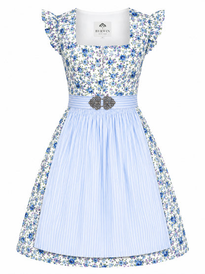 Berwin floral dirndl Malin light blue front