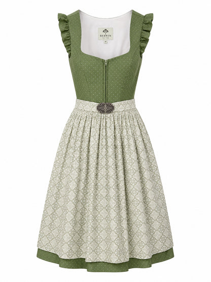 Berwin dirndl Resi olive green front