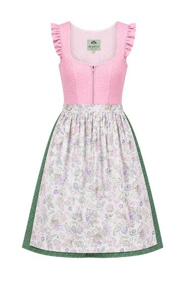 Berwin dirndl Hanne pink floral apron front