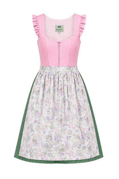 Berwin dirndl Hanne pink floral apron front